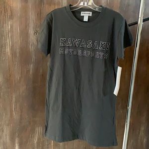 Black Women's Short Sleeve Tee Kawasaki Motorsports